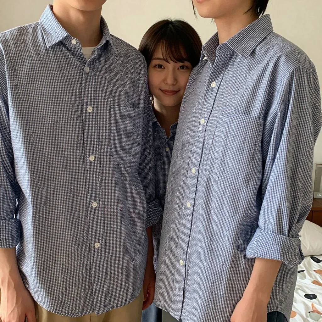 条件B: boyfriend shirt