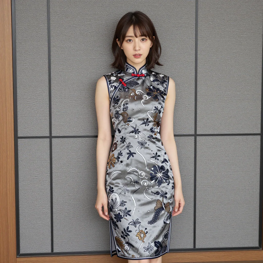条件G: sleeveless china dress