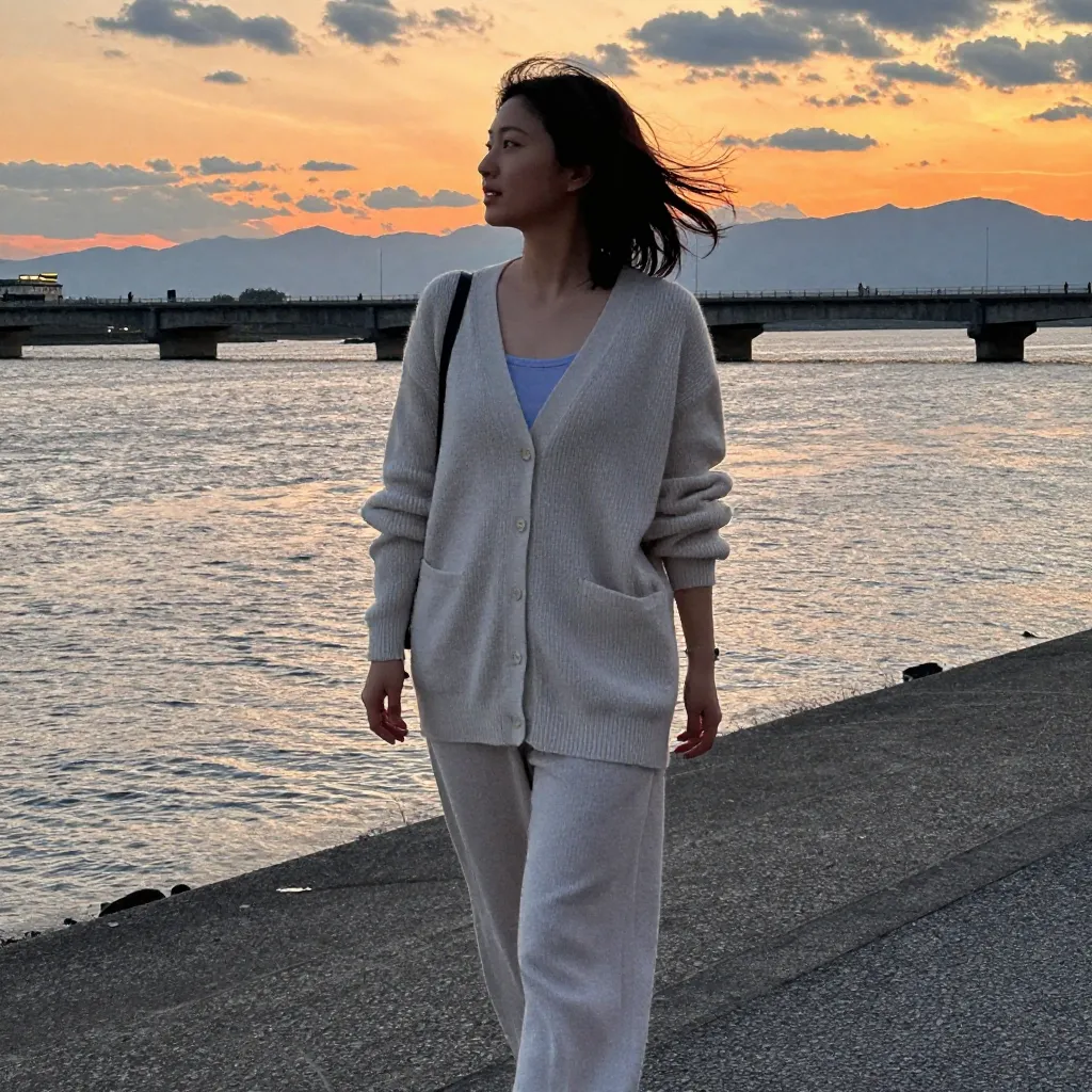 河川敷×夕暮れ