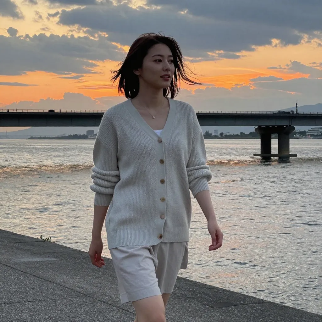 河川敷×夕暮れ
