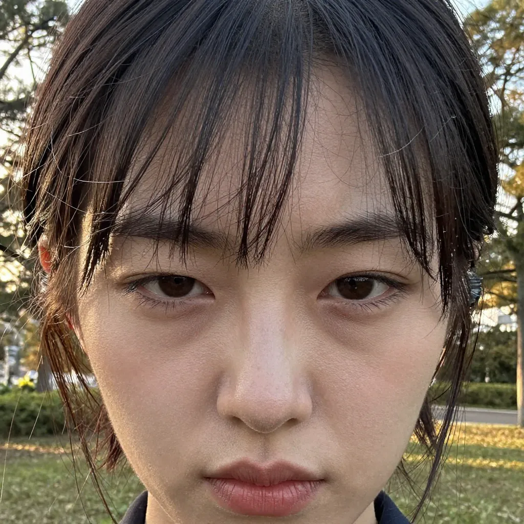 crossed eyes glare