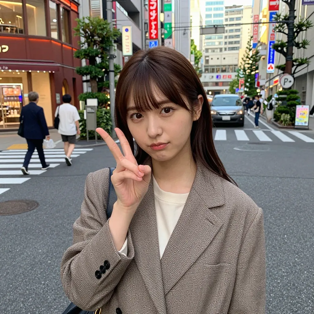 逆ピースサイン