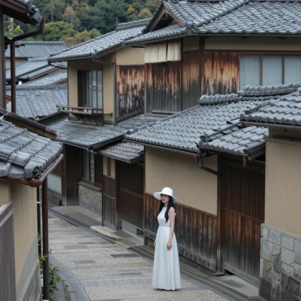 頭が屋根の上