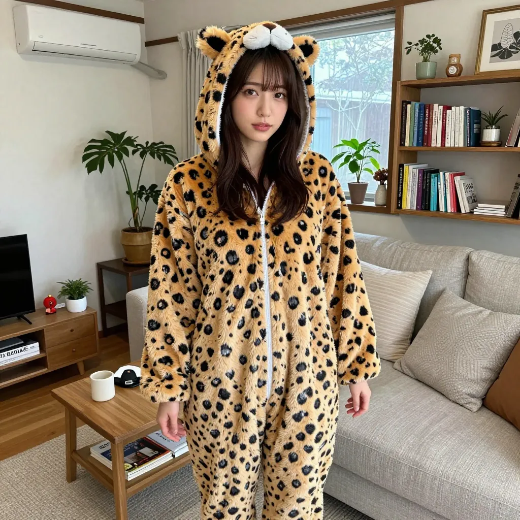 wearing only an animal onesie