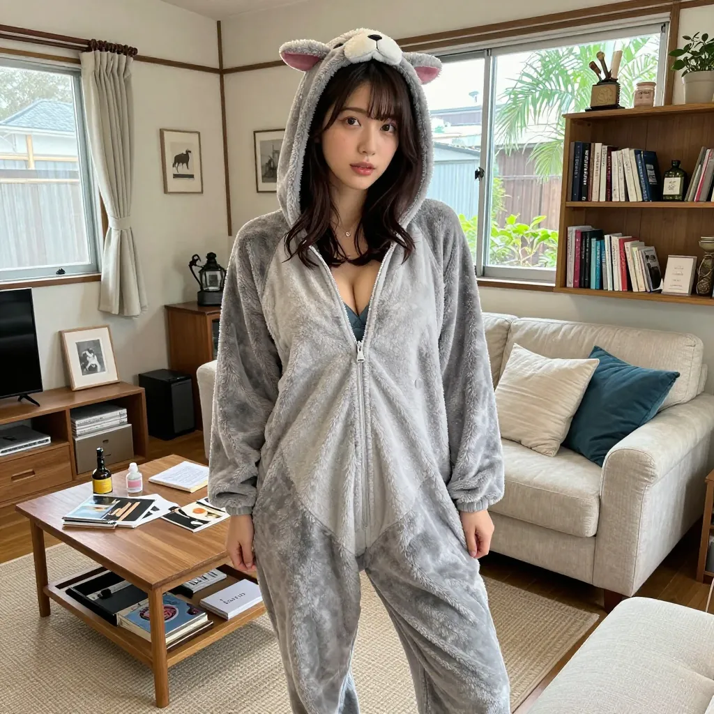 unzipped animal onesie