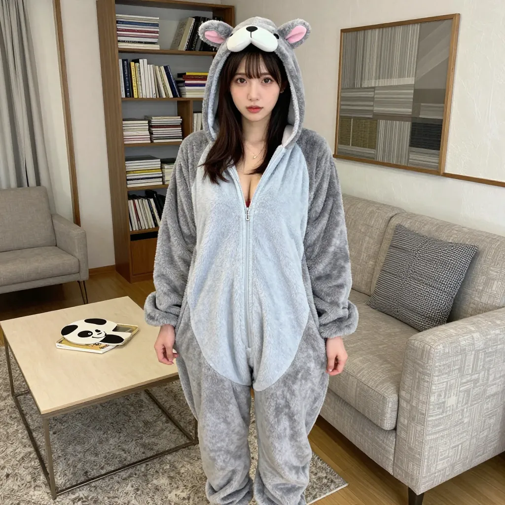 unzipped animal onesie