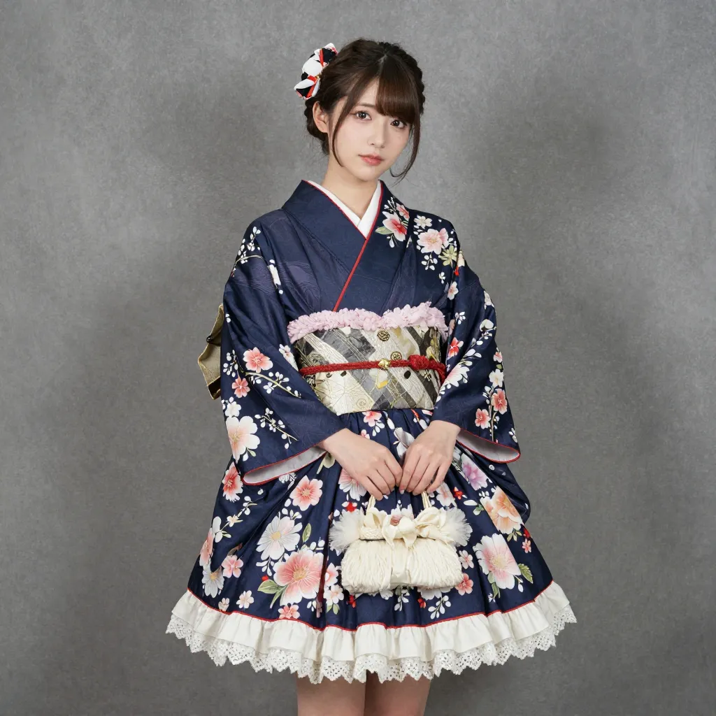 【実験】着物ロリィタ（和ロリ）── 和洋バランスをプロンプトで制御する