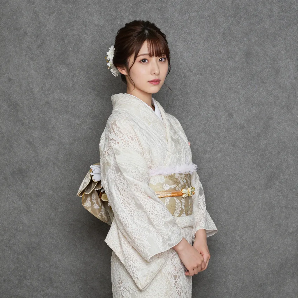 kimono with lace and ruffles seed42
