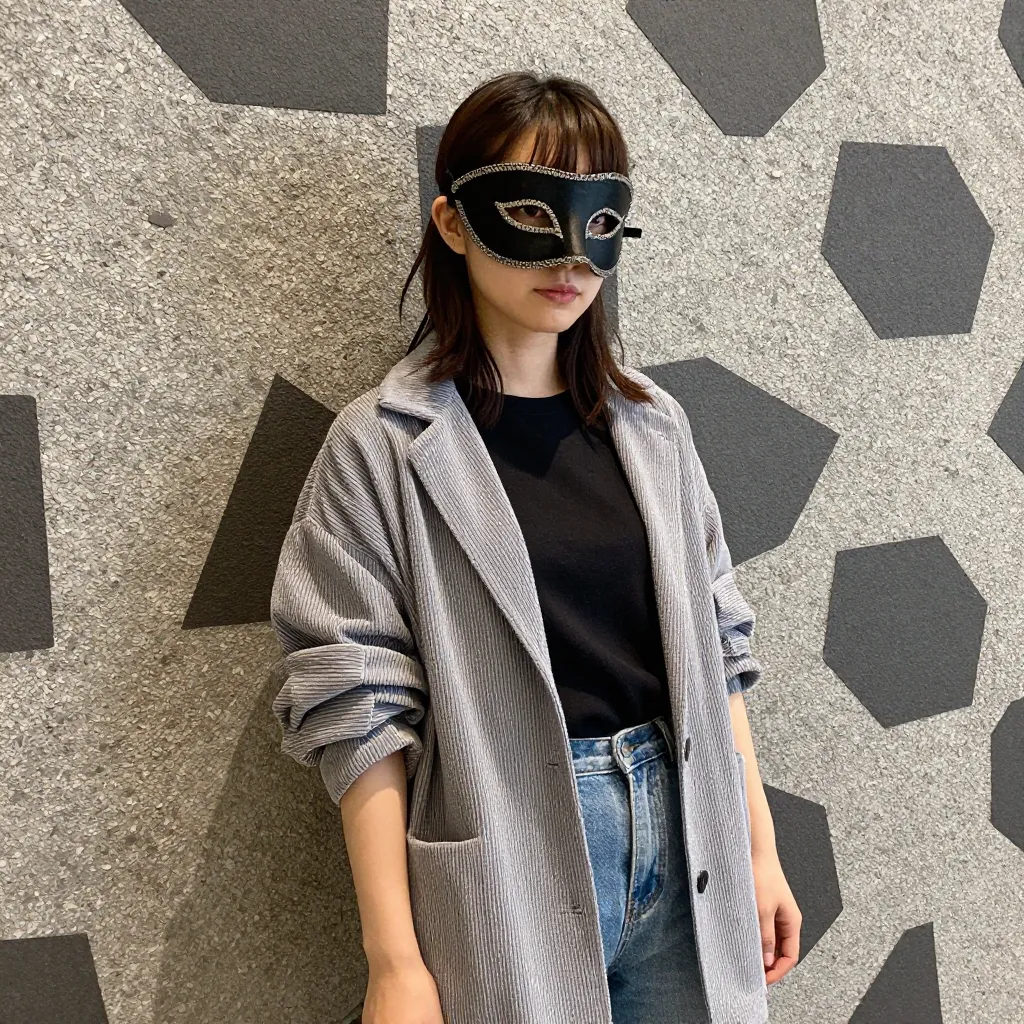 masquerade mask+カジュアル