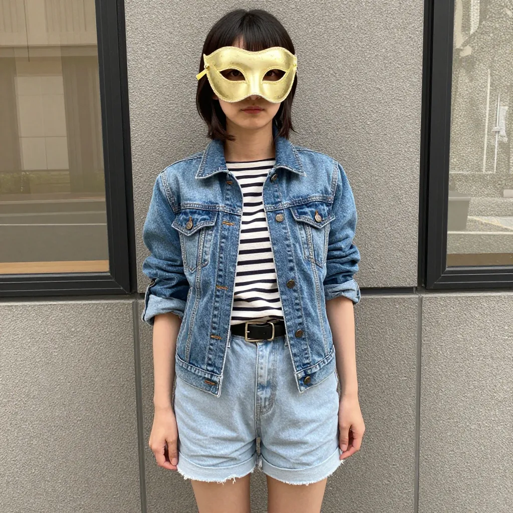 masquerade mask+カジュアル