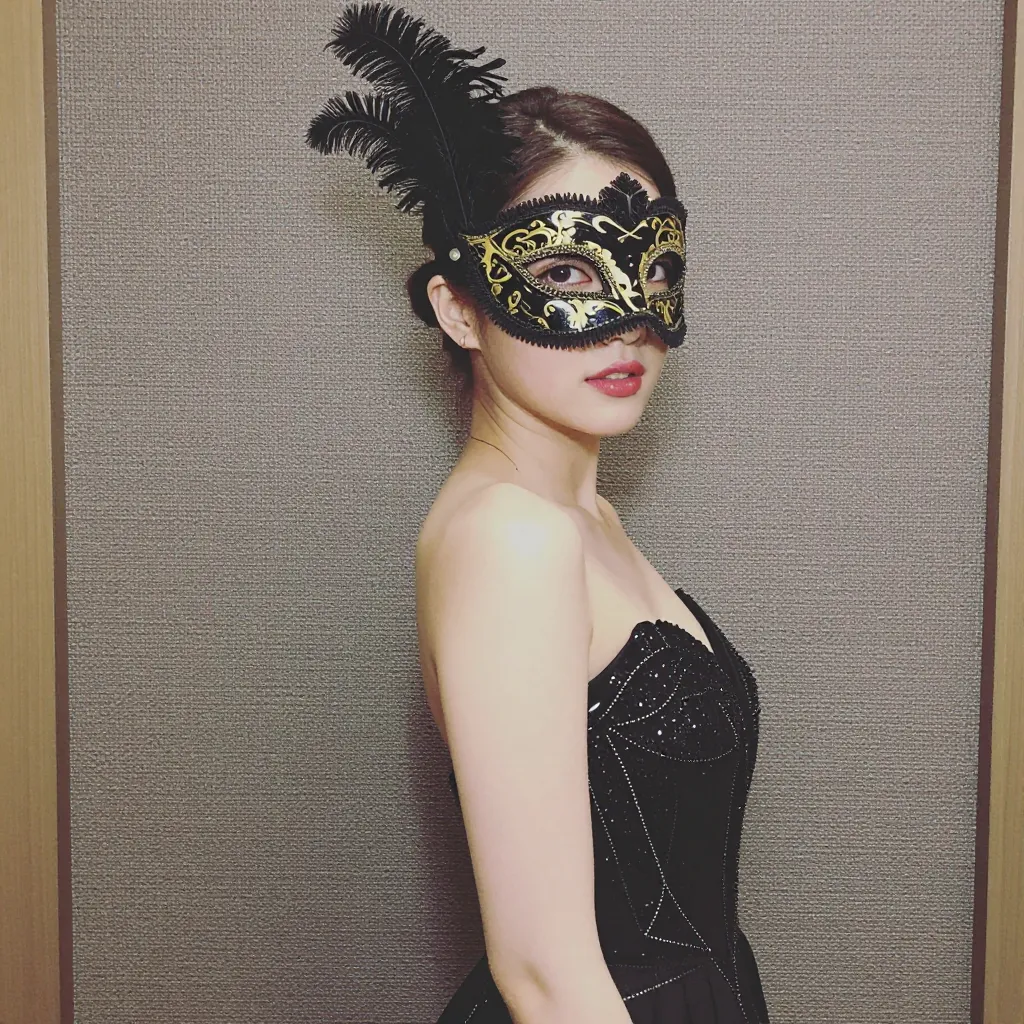 masquerade mask+ドレス