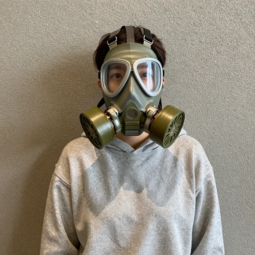 gas mask+カジュアル