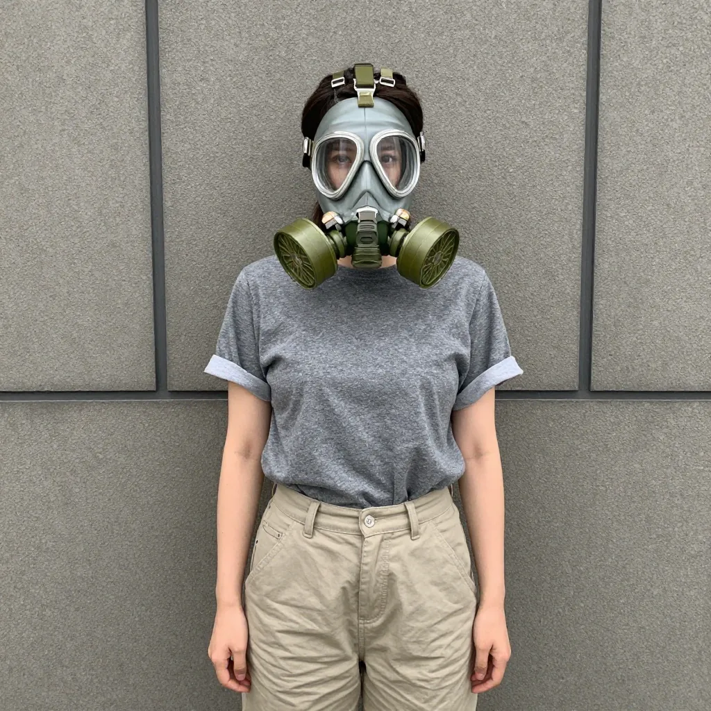 gas mask+カジュアル