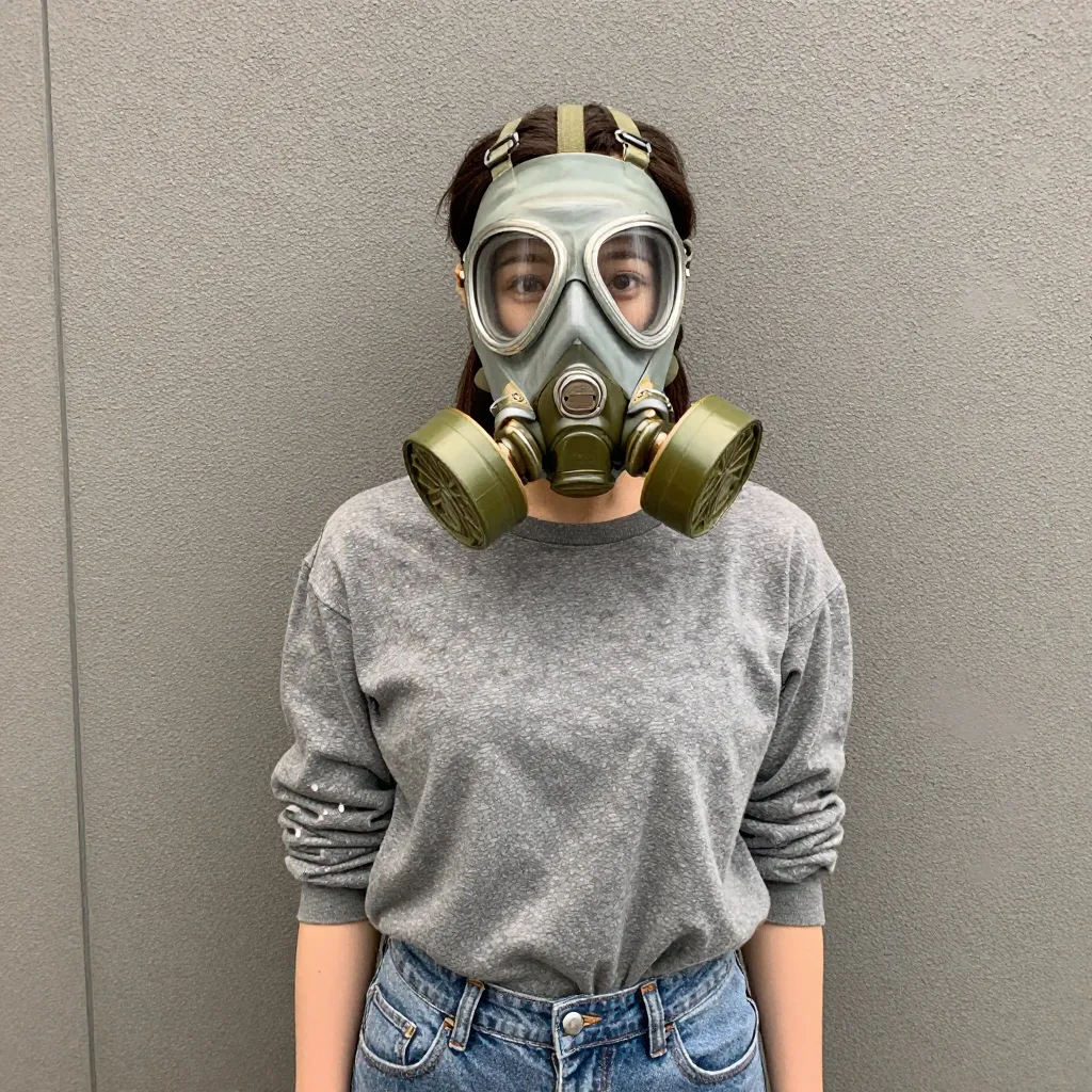 gas mask+カジュアル