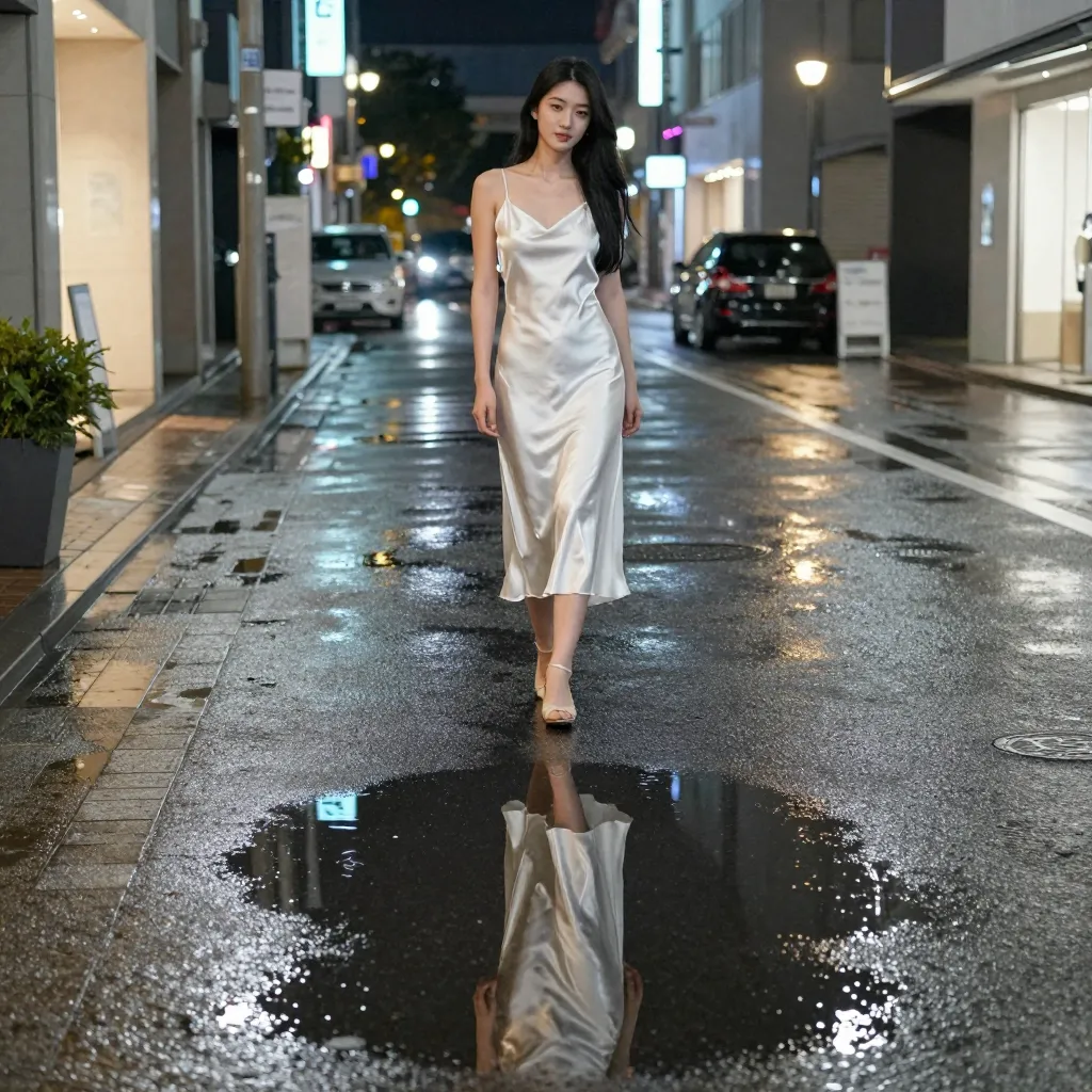 水たまりの映り込み