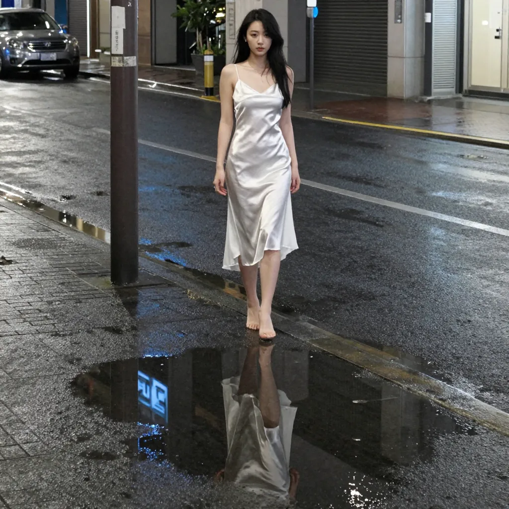 水たまりの映り込み