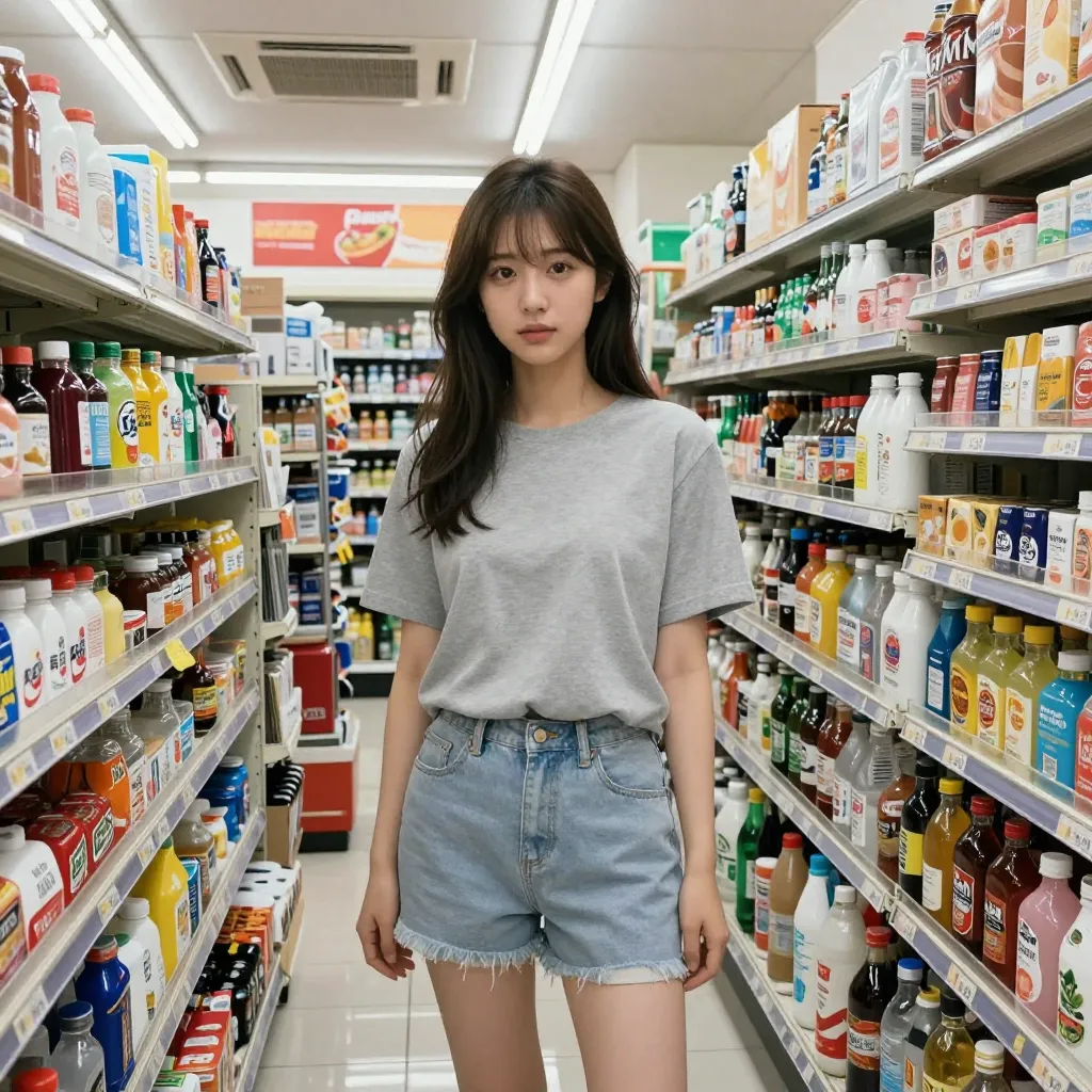 【検証】日常空間のポートレート — コンビニ・コインランドリー・裏路地の背景制御