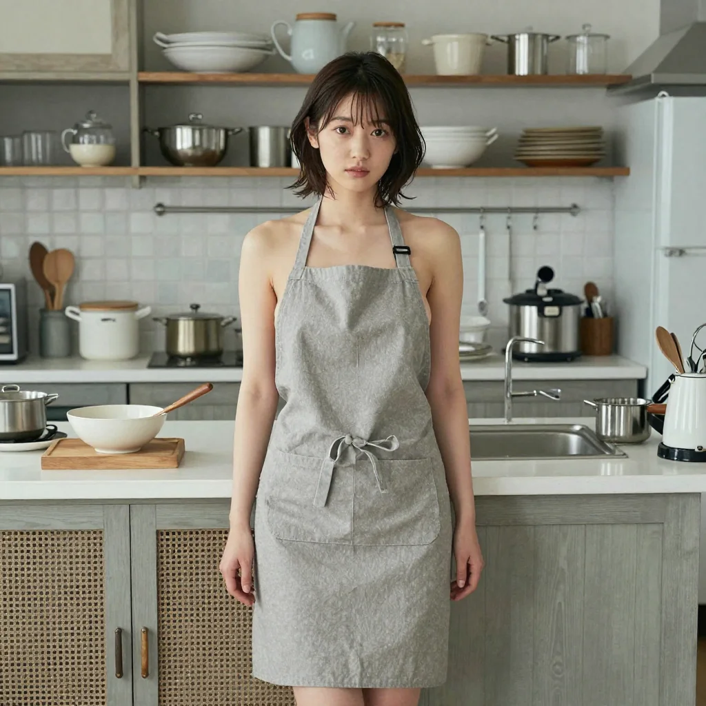 条件A: naked apron 正面