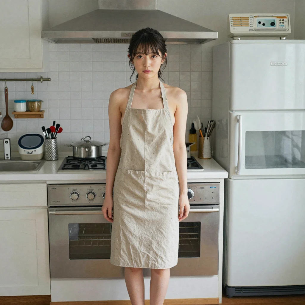 条件A: naked apron 正面