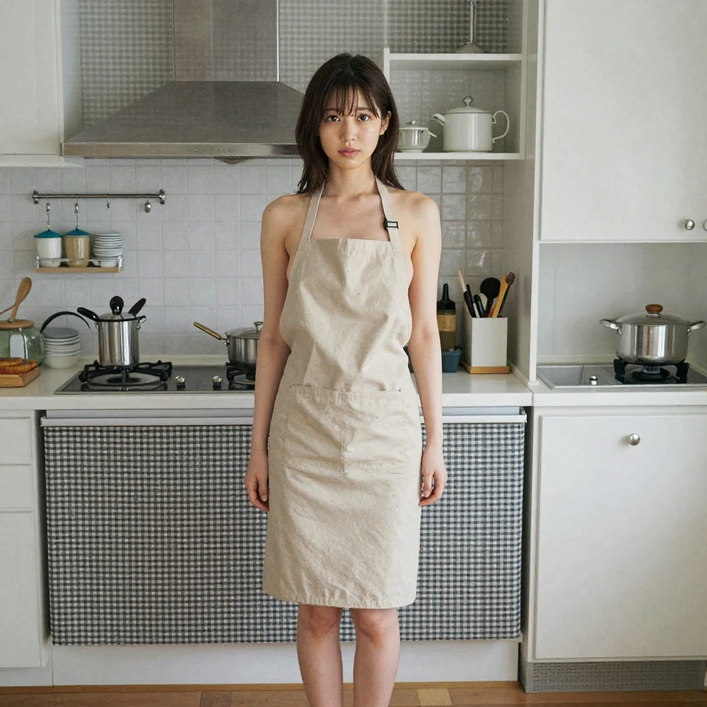 条件C: nude apron 正面