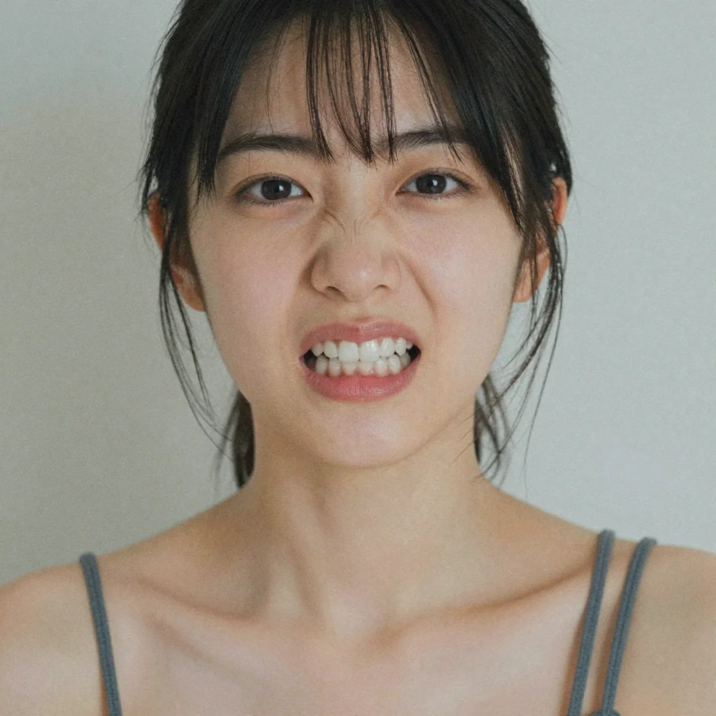 条件C: gritting teeth