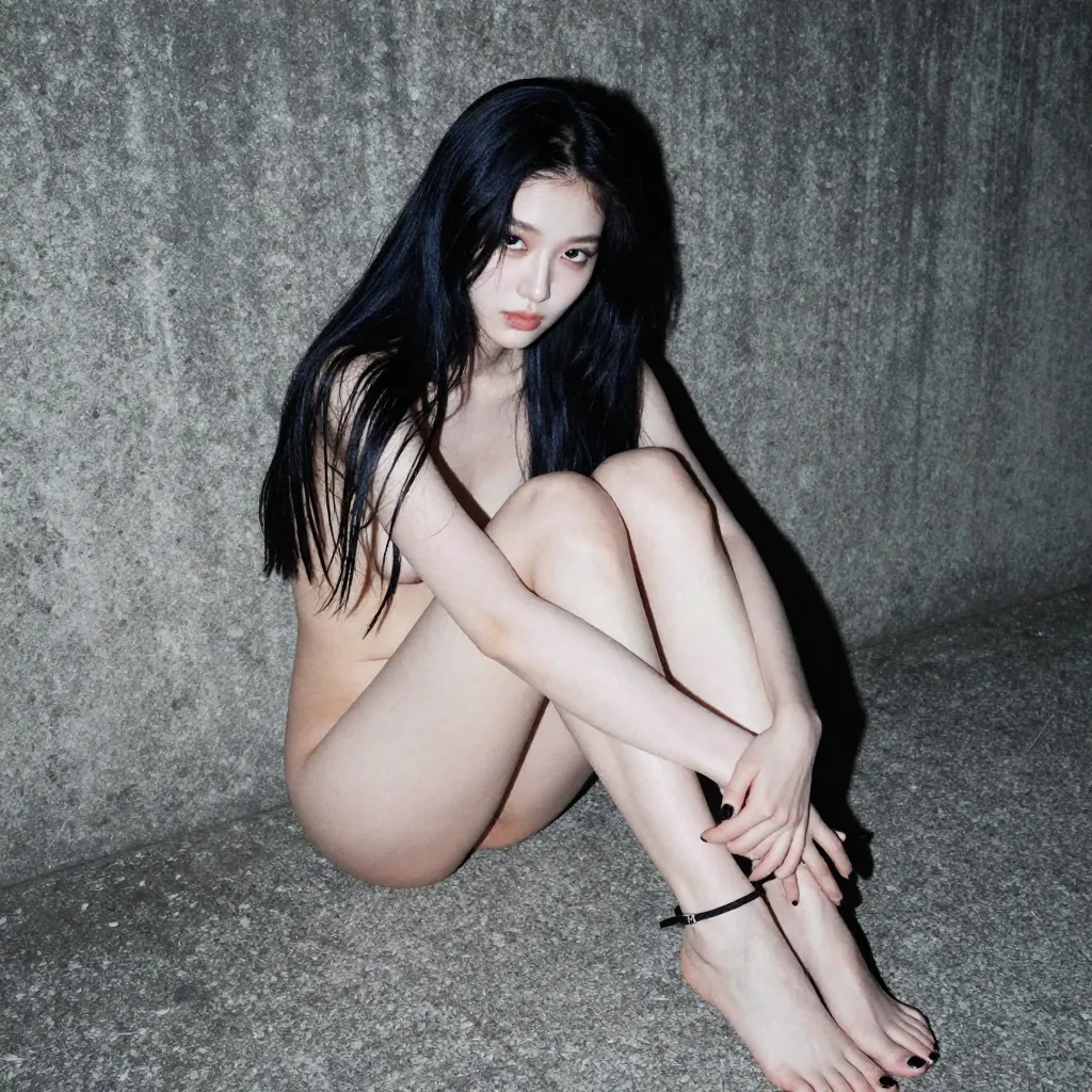 Original seed123 knee-hug by wall