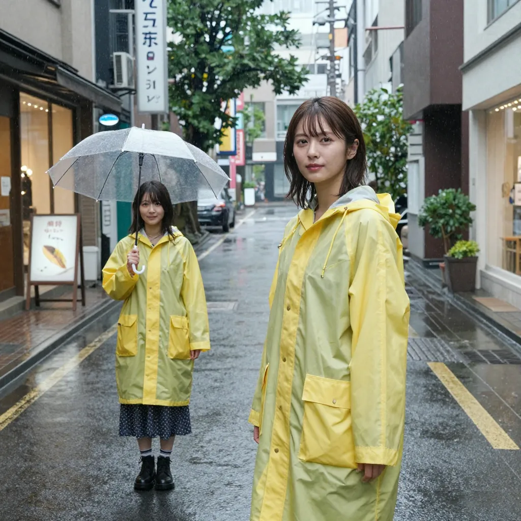 yellow raincoat