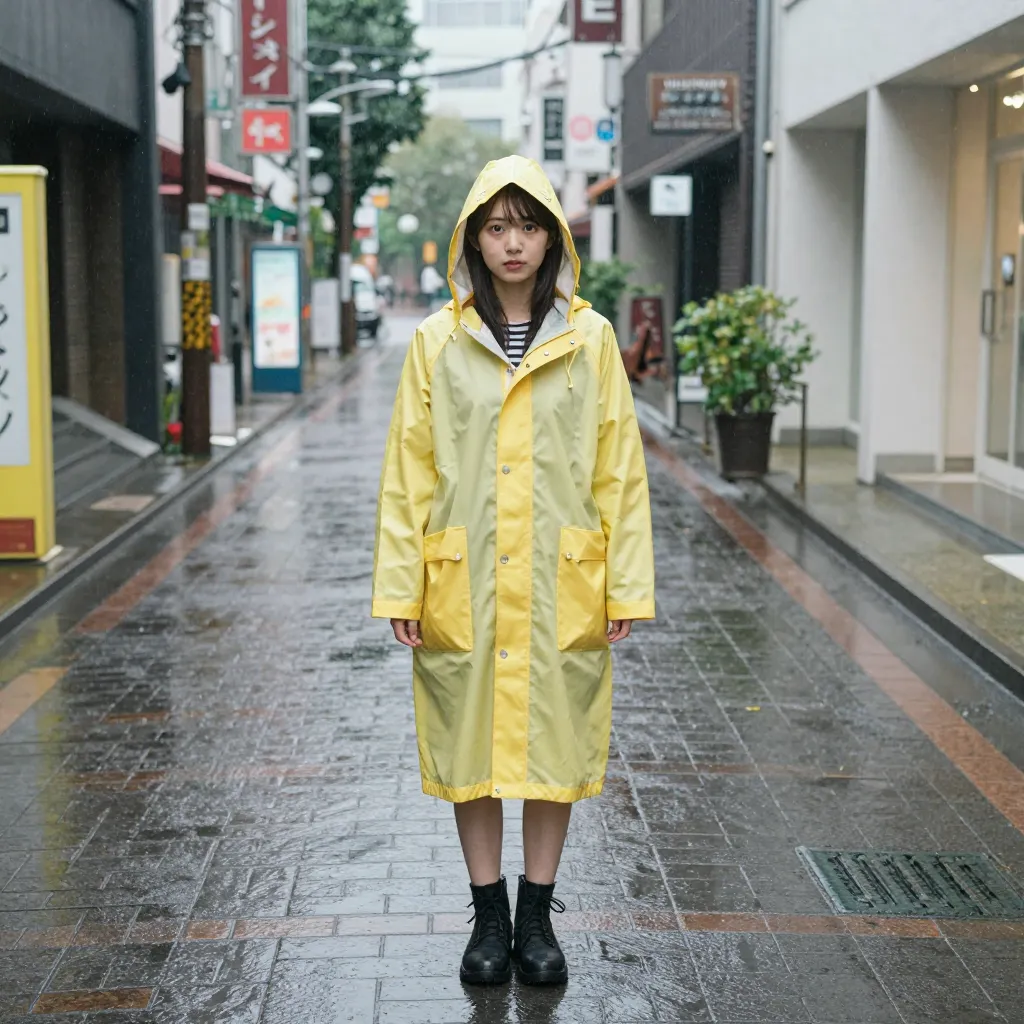 yellow raincoat