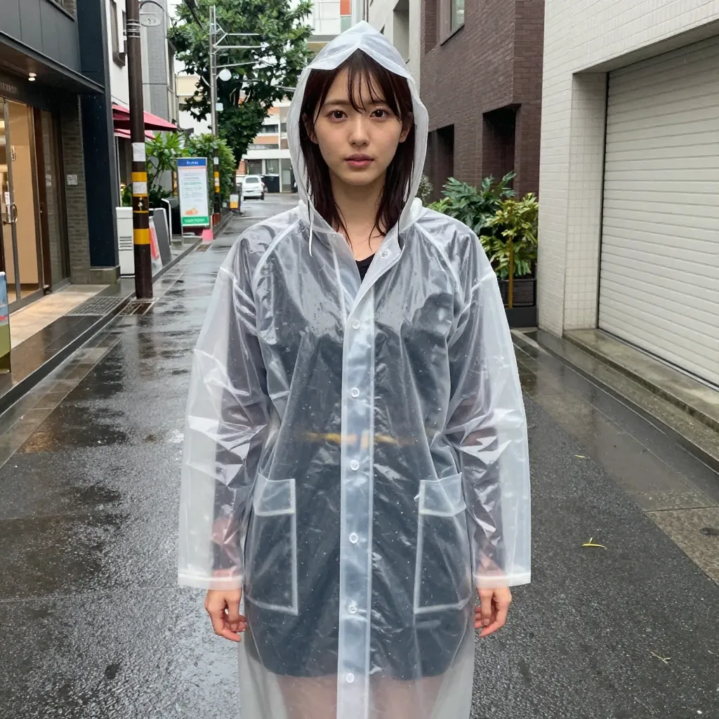 transparent raincoat