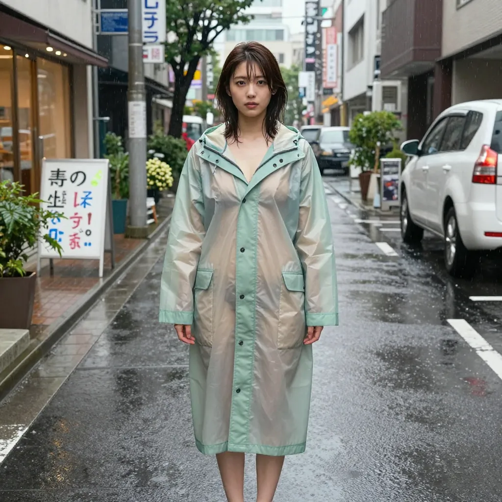 nude underneath raincoat