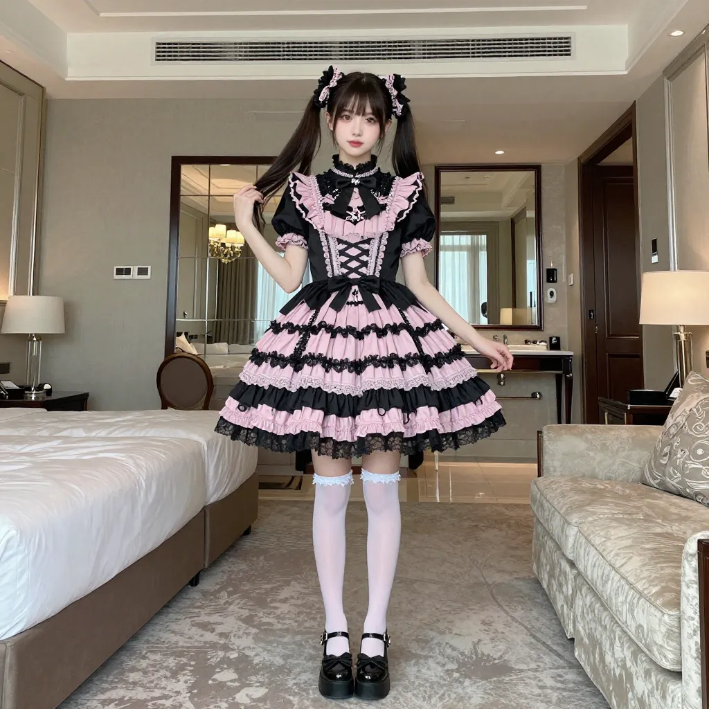 ゴスロリ黒ピンク