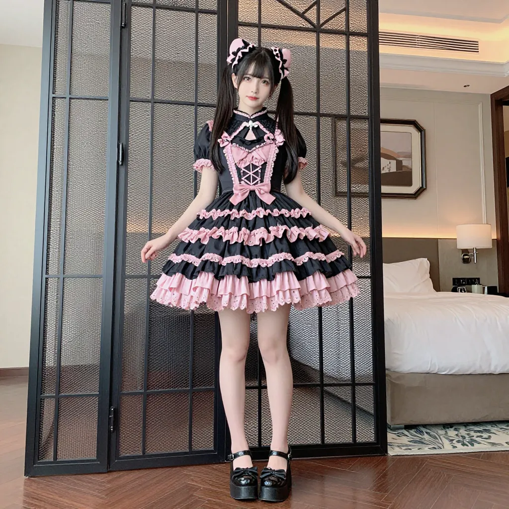 ゴスロリ黒ピンク