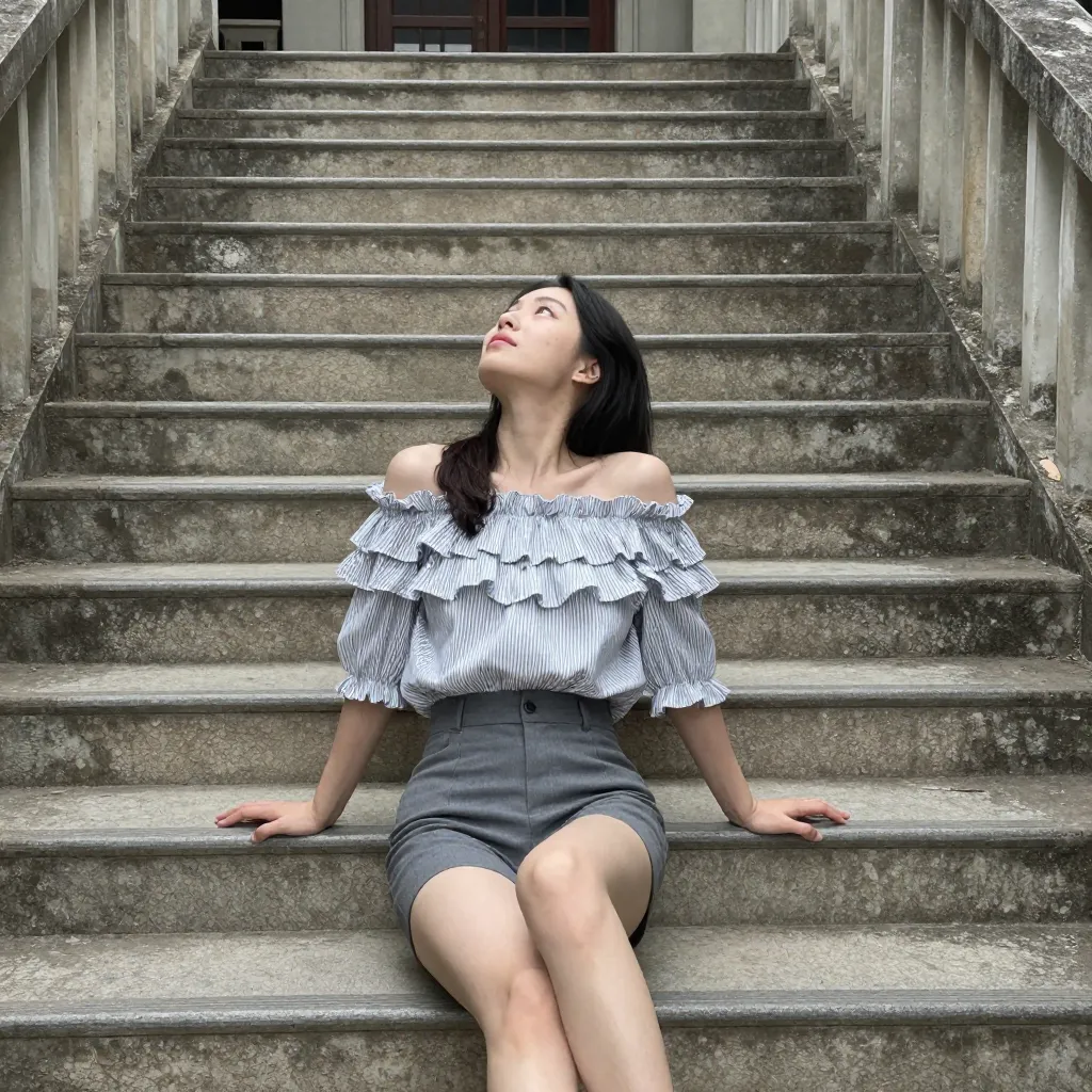 【実験】屋外階段×後ろ傾きポーズの相互作用｜ロケーション指定がポーズ再現に与える影響を検証