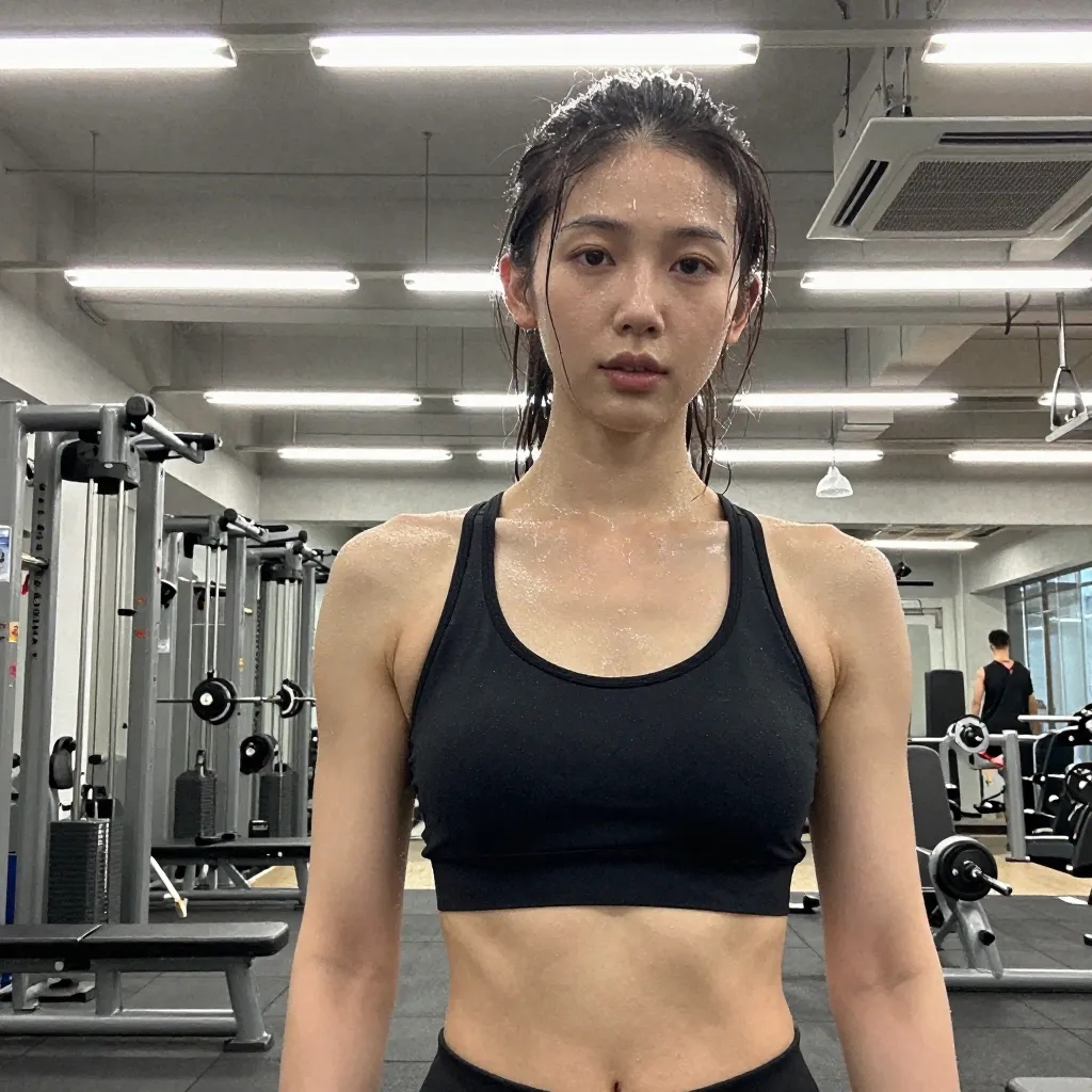 glistening with sweat sample 3