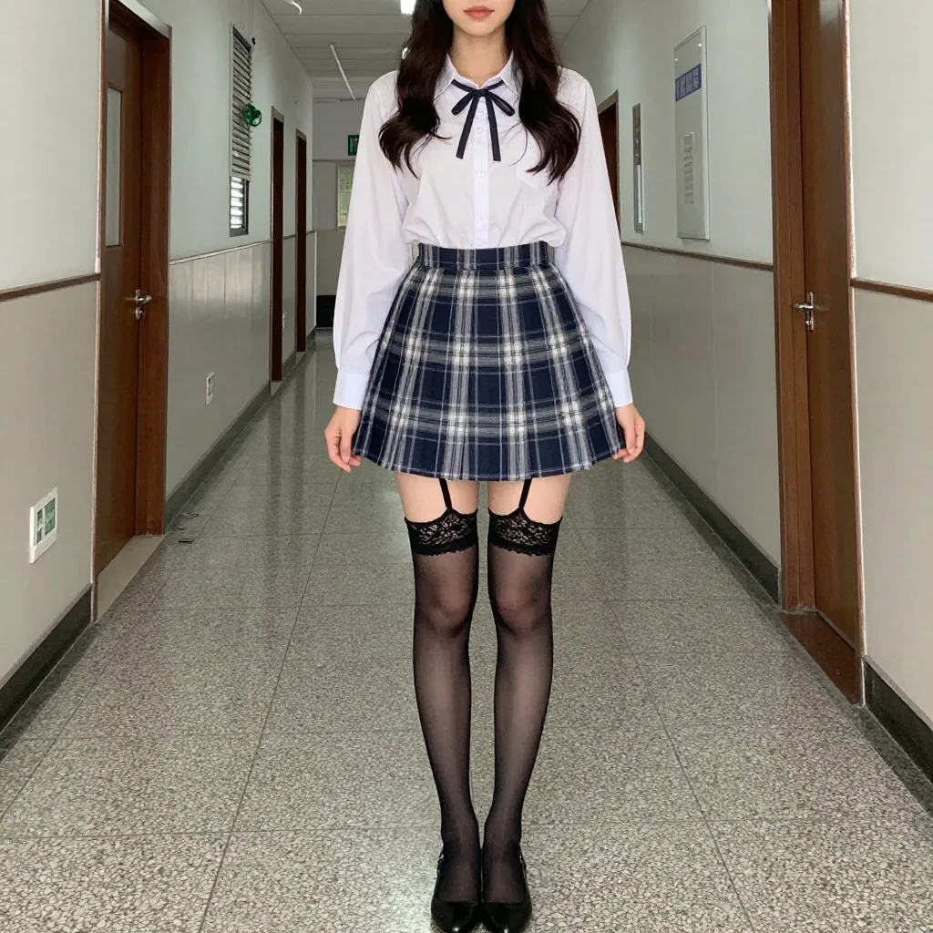 【実験】絶対領域の再現検証｜zettai ryouiki・thigh-high socks・レースストッキングで太もも露出を制御