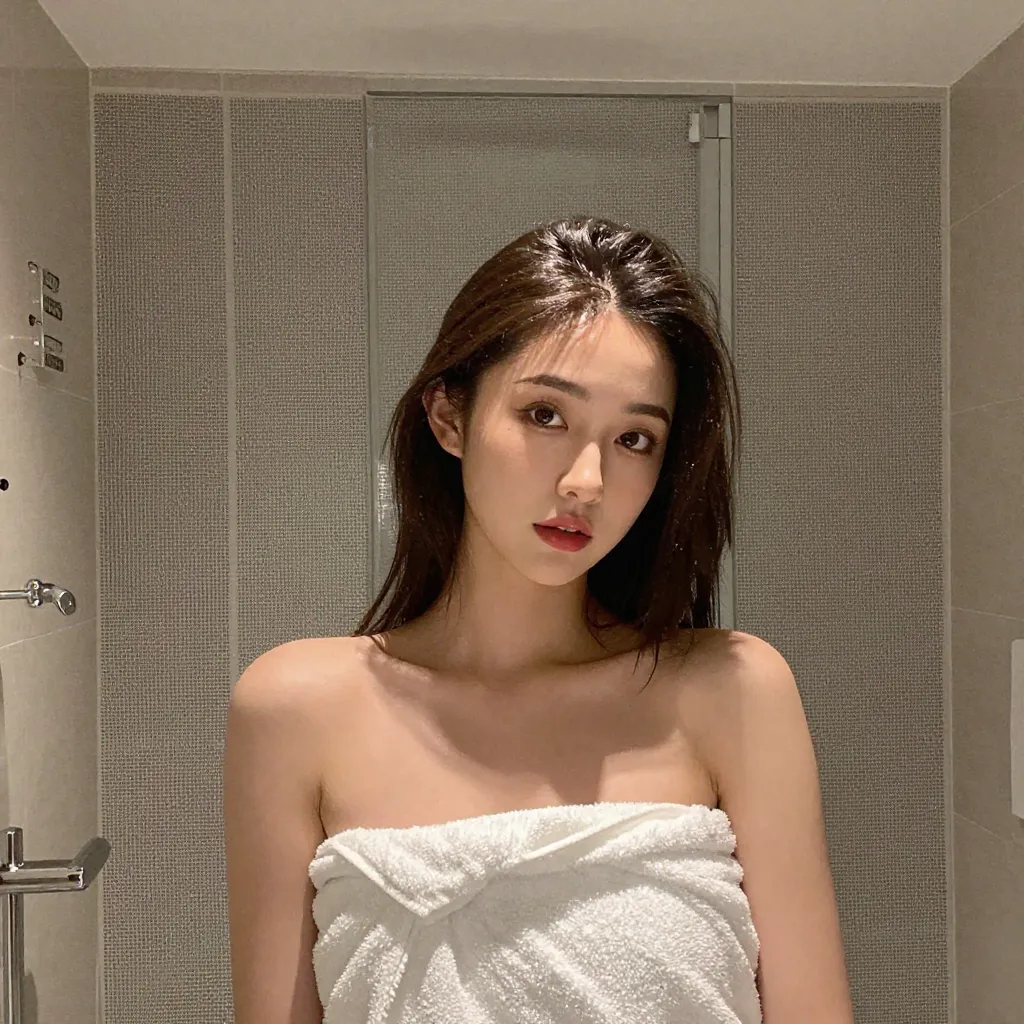 Bath towel wrap, front view