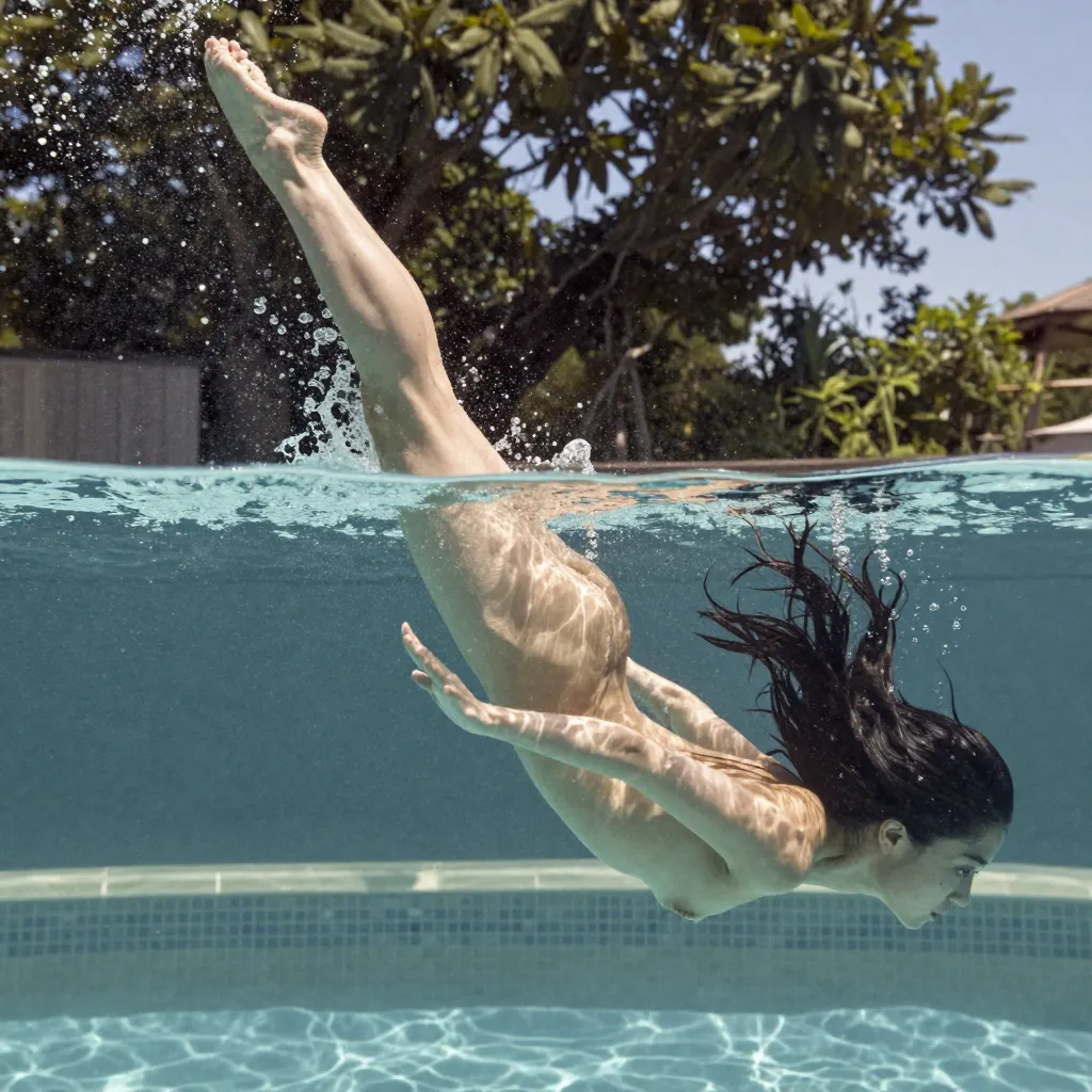 How to Create Split-Level Dive Compositions — Achieving 'Face Underwater, Body in Air' with split level water photography